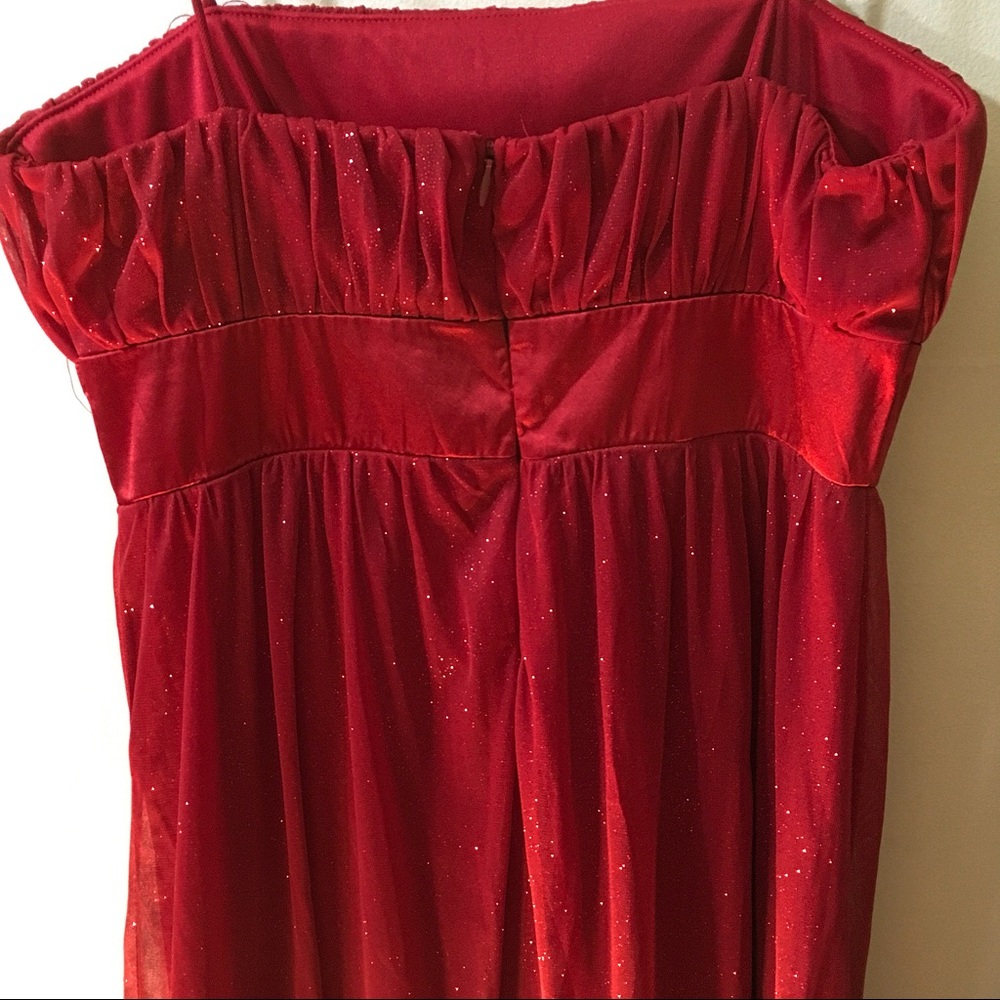 CityTriangles Red Sparkly Semi Formal Dress Size 7 - Picture 6 of 8